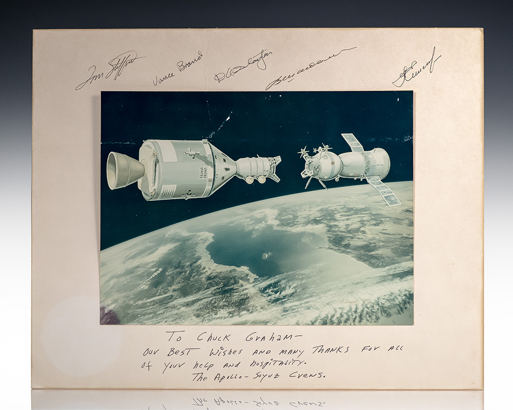 Spacecraft in orbit above Earth