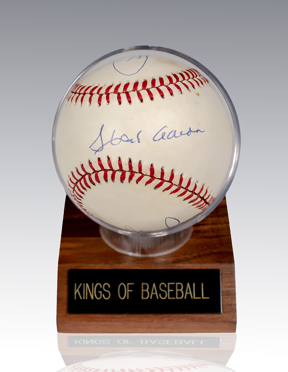 Hank Aaron, Nolan Ryan, and Pete Rose Signed Baseball.