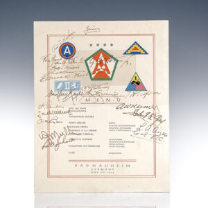 Vintage printed dinner menu from Bad Nauheim
