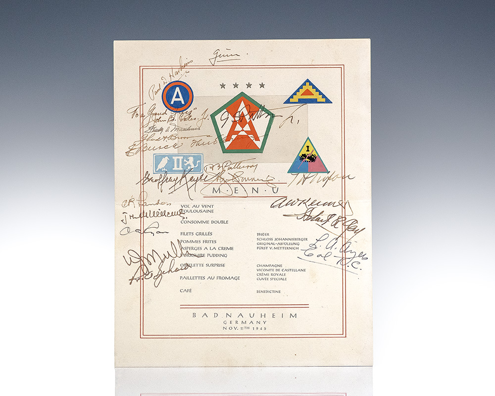 Vintage printed dinner menu from Bad Nauheim