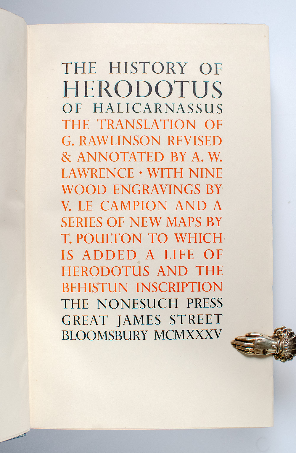 The History of Herodotus of Halicarnassus.