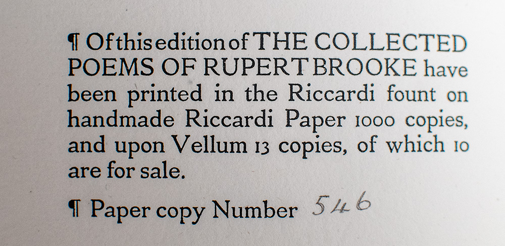The Collected Poems of Rupert Brooke.