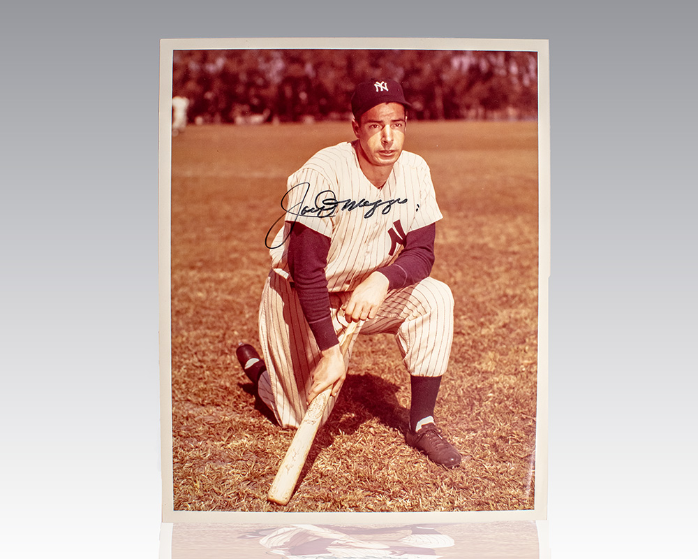 Autographed baseball memorabilia portrait