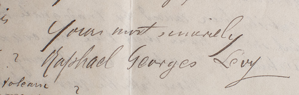 Raphaël-Georges Lévy Autograph Letter Signed.