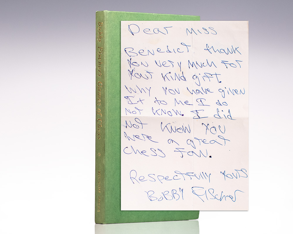 Bobby Fischer’s Games of Chess. [with] Autograph Letter Signed.
