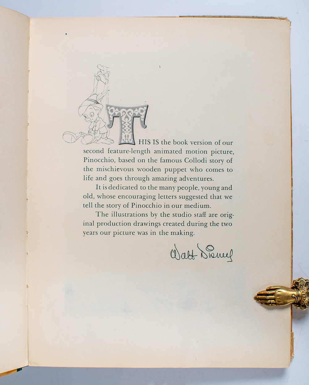 Walt Disney's Version of Pinocchio.