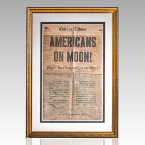 Neil Armstrong Signed Americans on Moon Chicago Tribune.