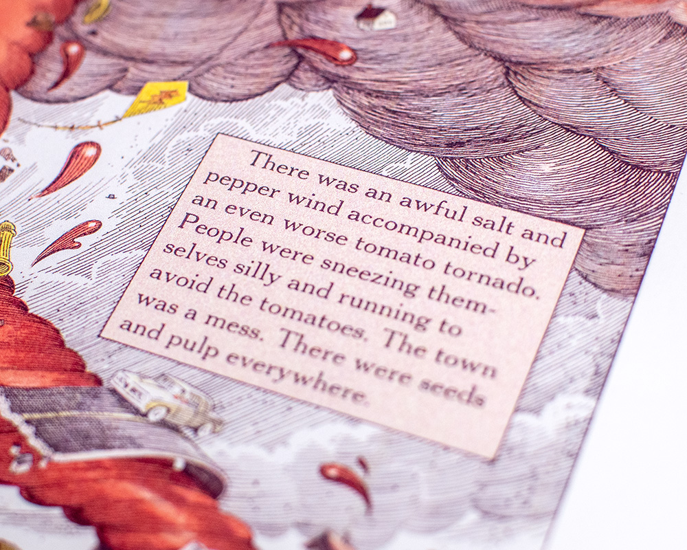 Ron Barrett Signed Cloudy With a Chance of Meatballs Print.