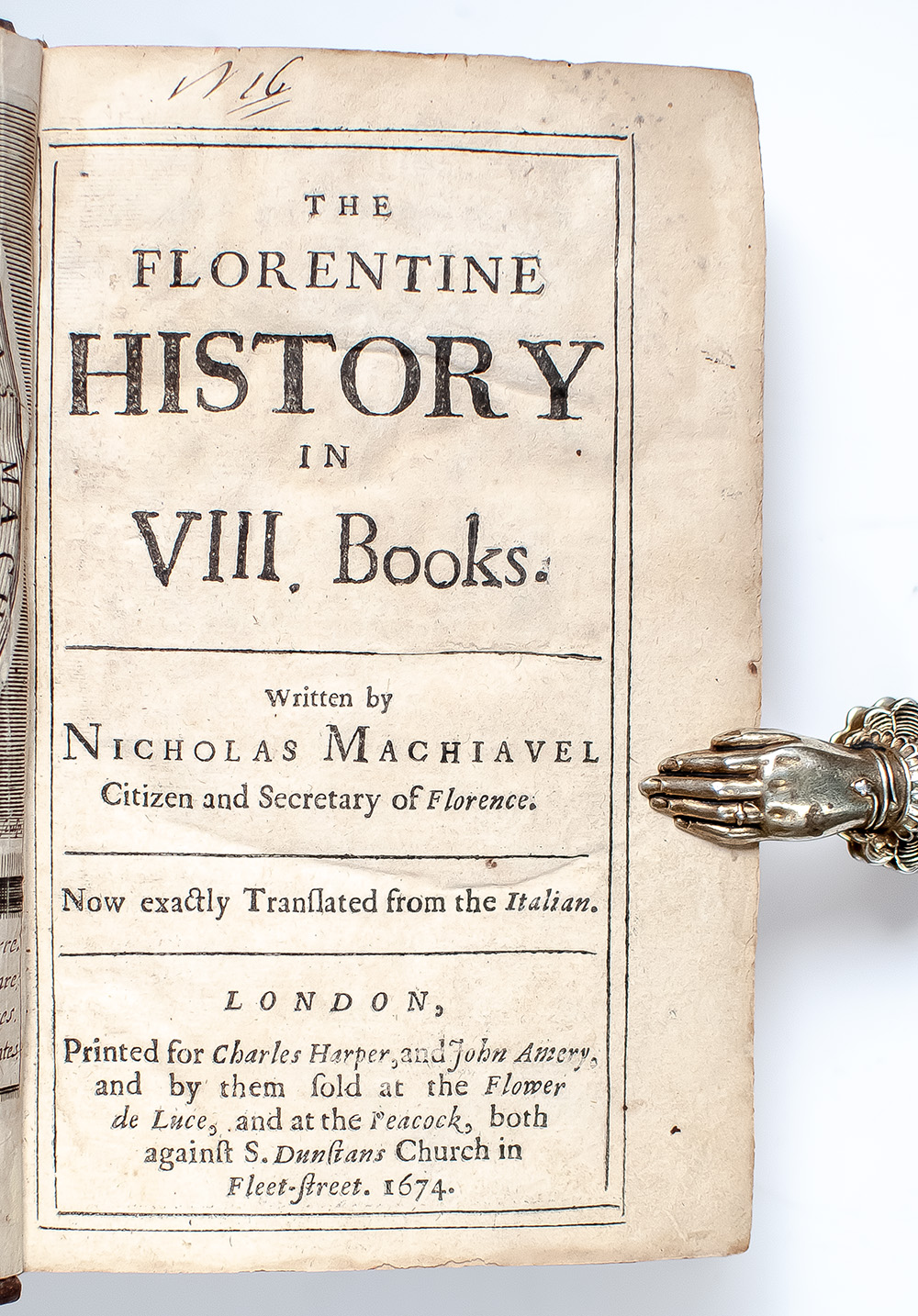 The Florentine History in VIII Books.