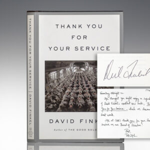 First Edition of Finkel's Thank You For Your Service Signed by the author and From the Library of Secretary of State Madeleine Albright