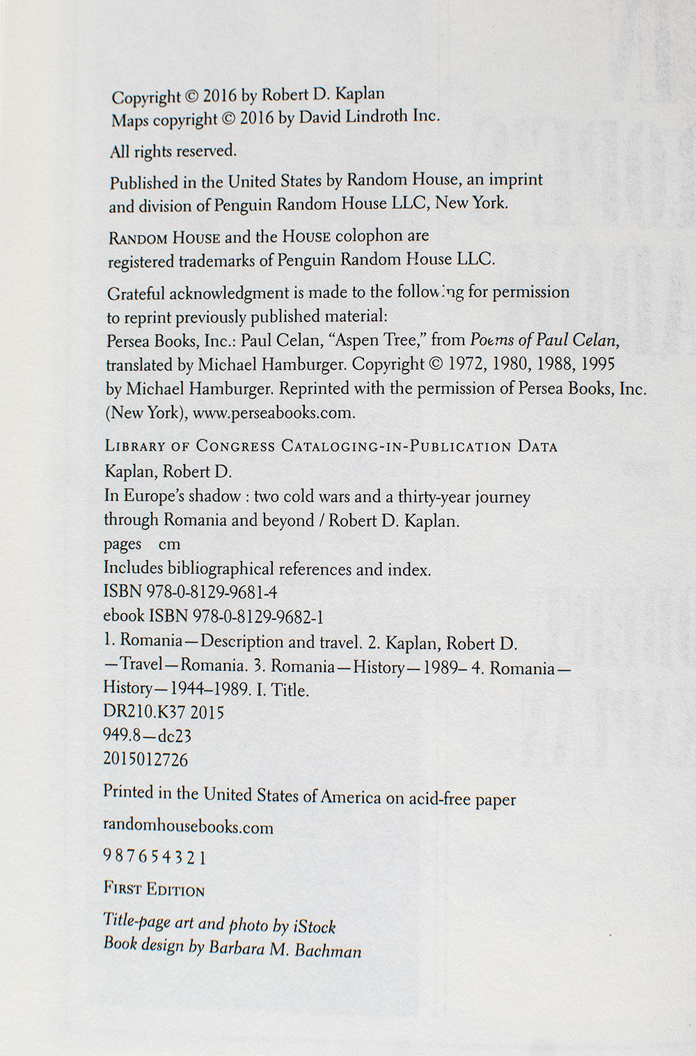 In Europe's Shadow: Two Cold Wars and a Thirty-Year Journey Through Romania and Beyond.