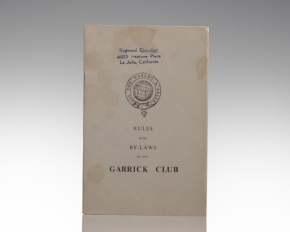 Rules and By-Laws of the Garrick Club.