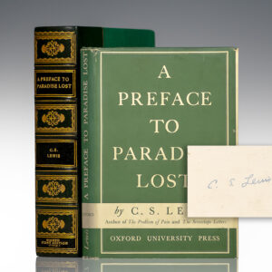 Rare first edition of A Preface to Paradise Lost; signed by C.S. Lewis