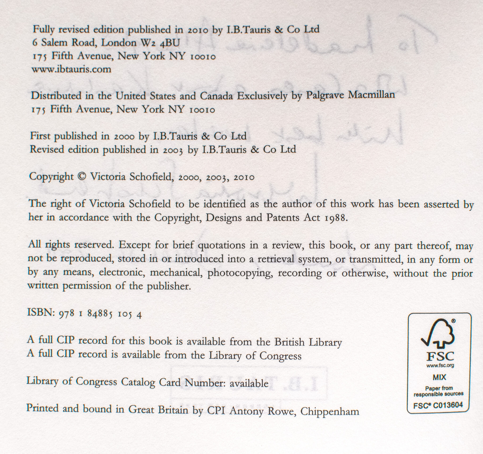 Kashmir In Conflict: India, Pakistan and the Unending War.