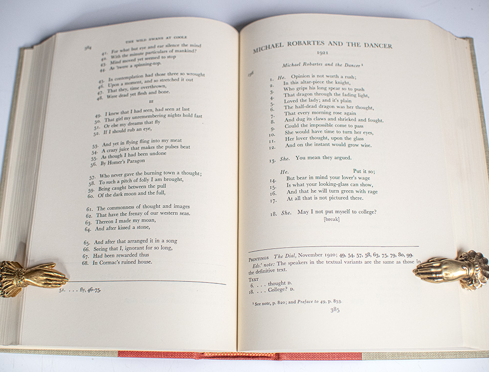 The Variorum Edition of the Poems of W.B. Yeats.