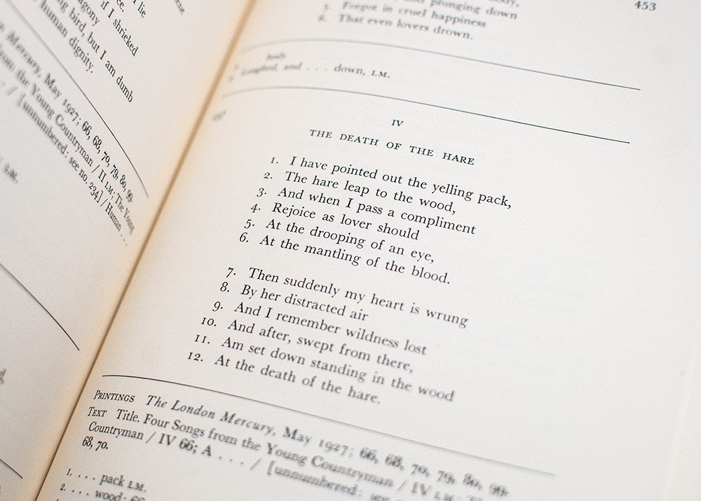 The Variorum Edition of the Poems of W.B. Yeats.