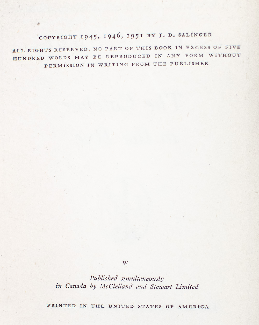 The Catcher In The Rye.