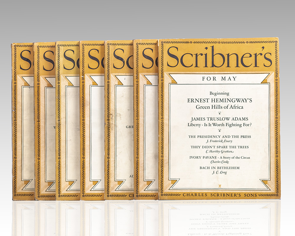Green Hills of Africa First Serialized Publication in Scribner’s Magazine.