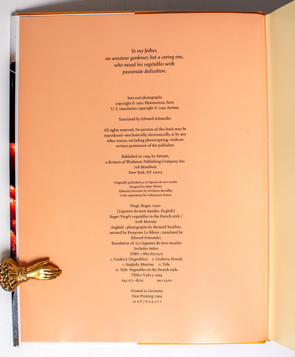 Roger Vergé's Vegetables in the French Style.