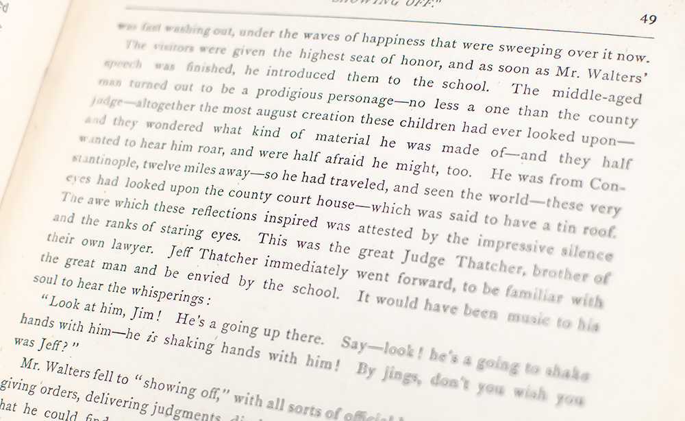 The Adventures of Tom Sawyer.