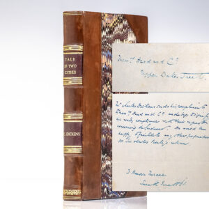 A Tale of Two Cities. [with] Charles Dickens Autograph Note.