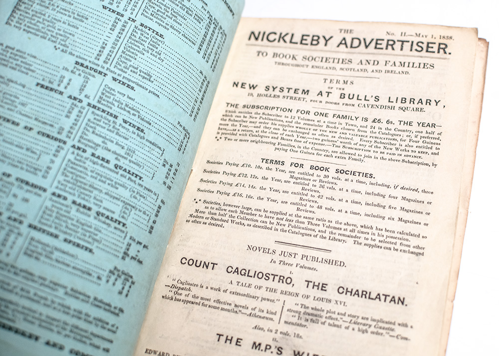 The Life and Adventures of Nicholas Nickleby.