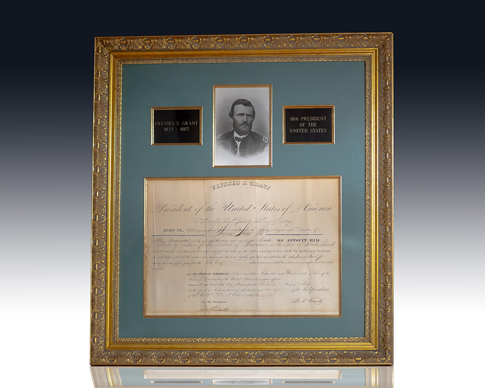Ulysses S. Grant Signed Presidential Appointment.