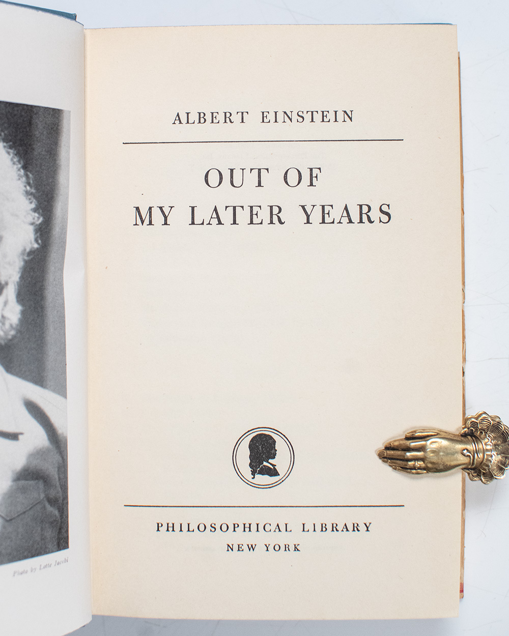 Out of My Later Years.