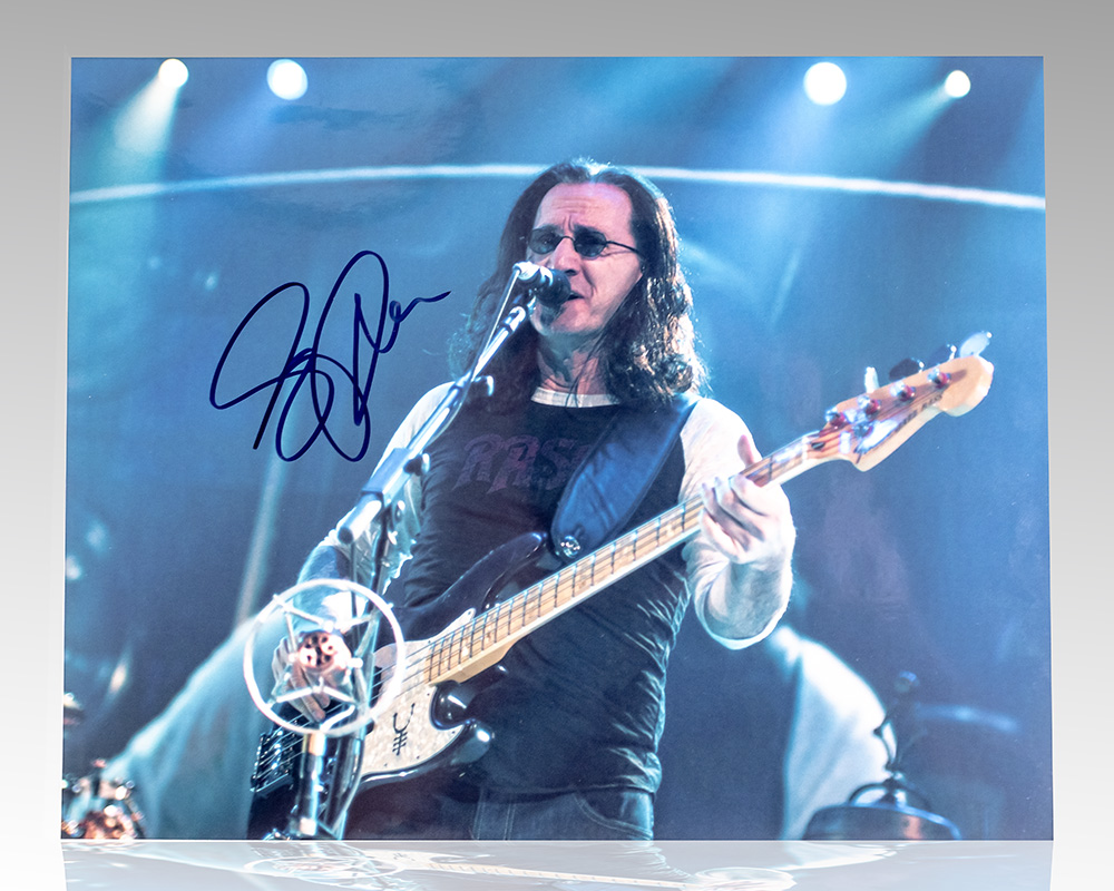 Geddy Lee Signed Photograph.