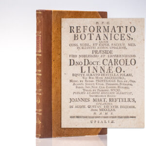 Reformatio Botanices. [Reformation of Botany].