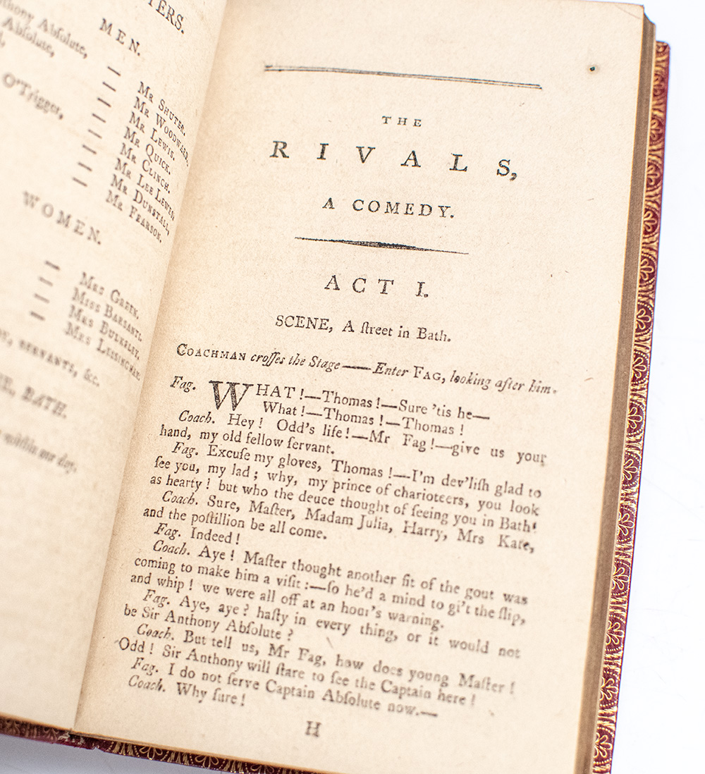 The Rivals; The Critic; The Duenna.