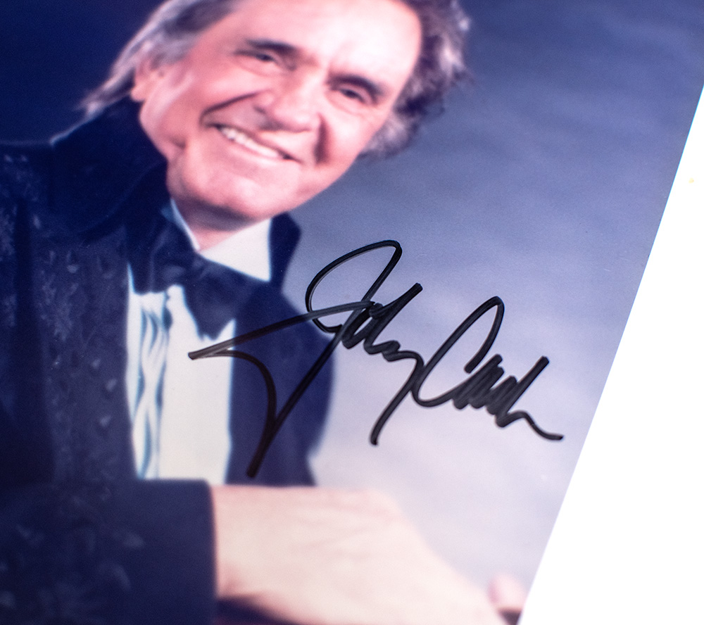 Johnny Cash Signed Photograph.