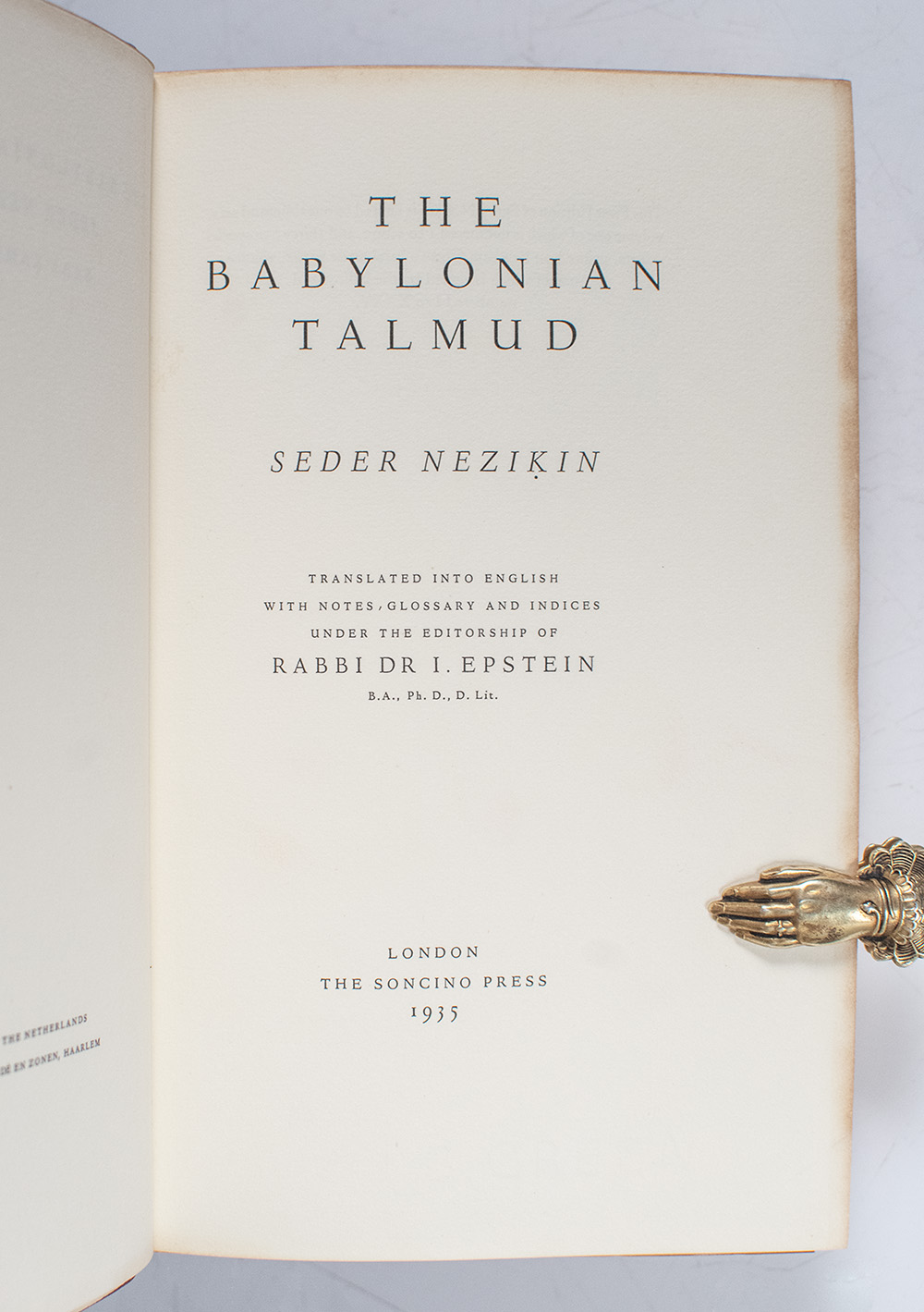 The Babylonian Talmud.