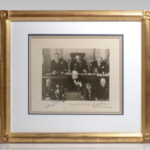 Winston Churchill and Dwight D. Eisenhower Allied Leaders Signed Photograph.