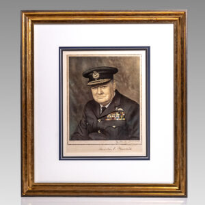 Winston Churchill Signed Royal Air Force Portrait.