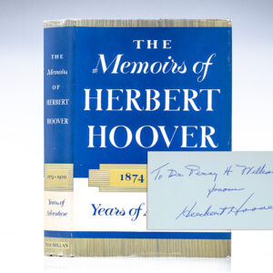 The Memoirs of Herbert Hoover: 1874-1920 Years of Adventure.