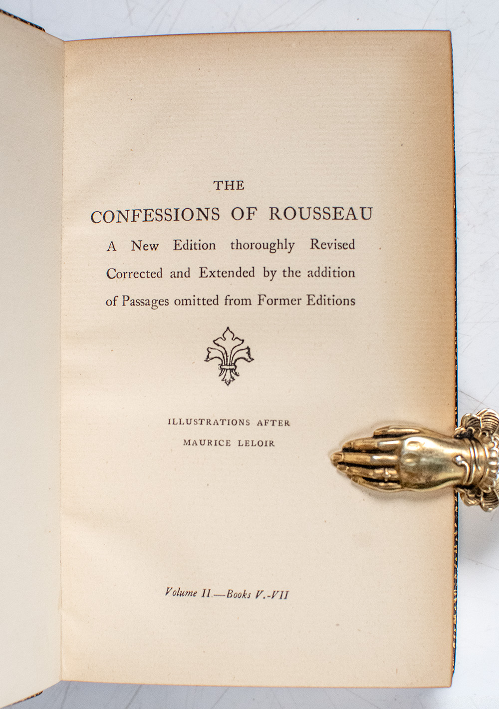 The Confessions of Jean Jacques Rousseau.