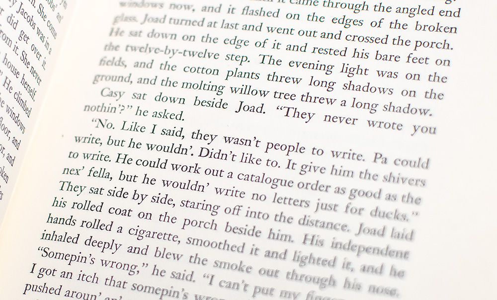 The Grapes of Wrath.