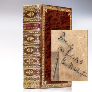Le Code Louis XIII. Roy De France Et De Navarre. [From the Library of George Washington].