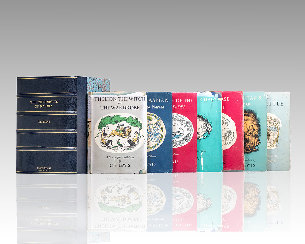 The Chronicles of Narnia: The Lion, The Witch and The Wardrobe, Prince Caspian, The Voyage of the Dawn Treader, The Silver Chair, The Horse and His Boy, The Magician’s Nephew, The Last Battle.