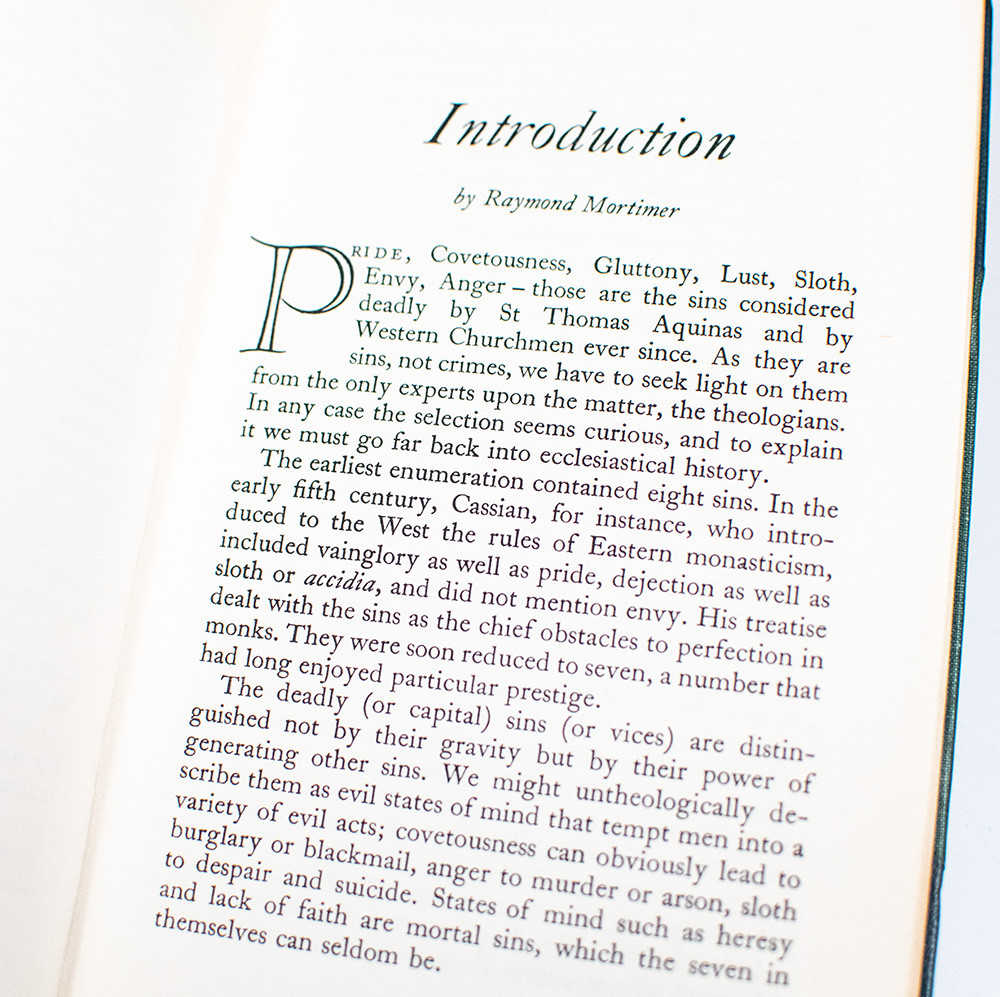 The Seven Deadly Sins.