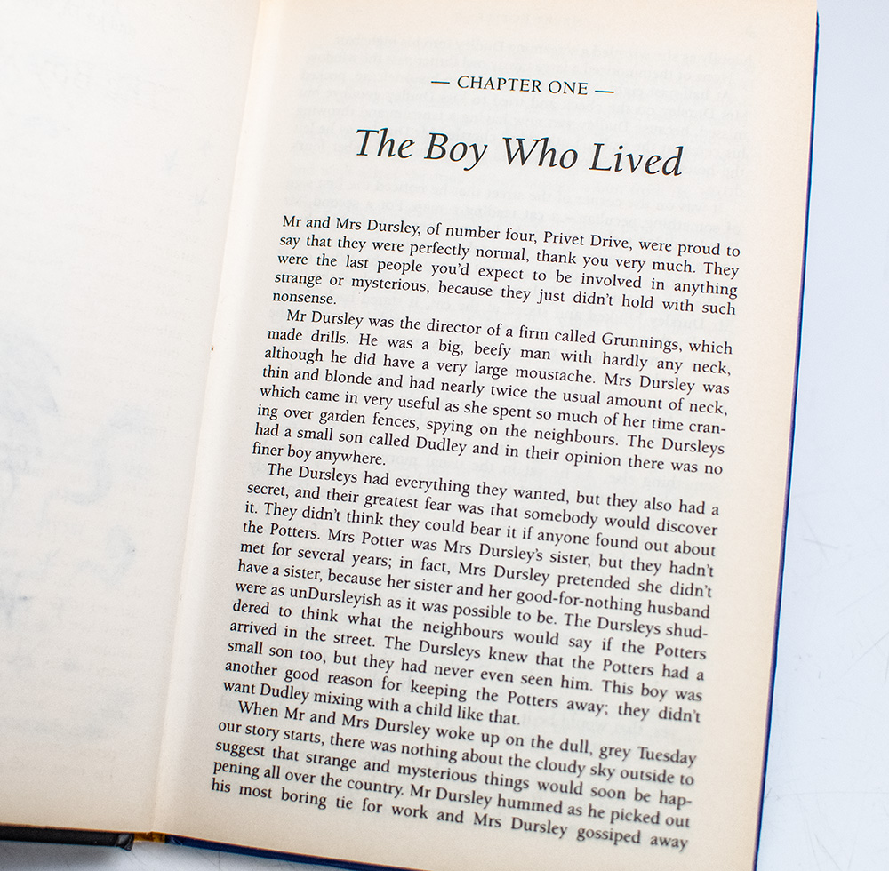 Harry Potter and the Philosopher’s Stone.