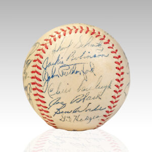 1952 Jackie Robinson and Brooklyn Dodgers Team Signed Baseball.