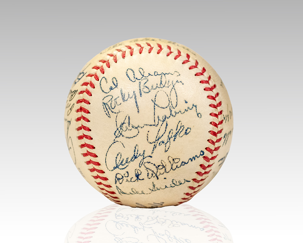 1952 Jackie Robinson and Brooklyn Dodgers Team Signed Baseball.