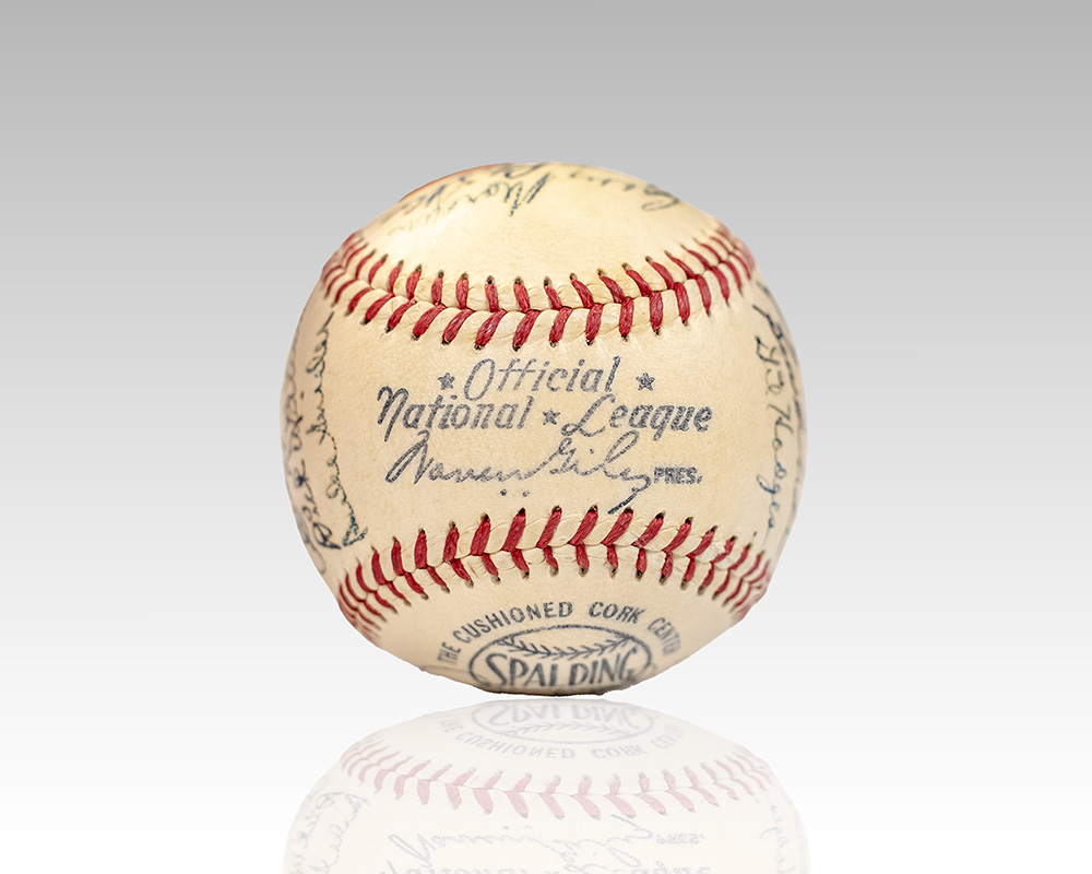 1952 Jackie Robinson and Brooklyn Dodgers Team Signed Baseball.