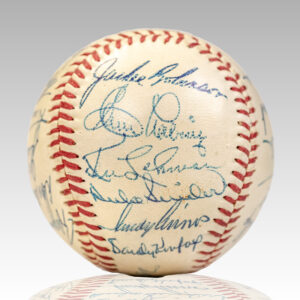 1956 Jackie Robinson and Brooklyn Dodgers Team Signed Baseball.