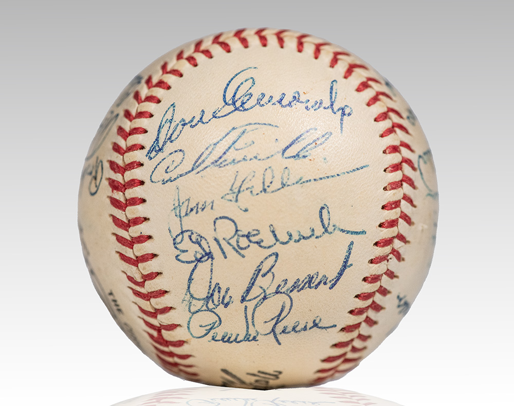 1956 Jackie Robinson and Brooklyn Dodgers Team Signed Baseball.