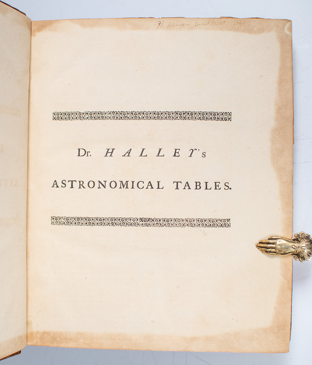 Astronomical Tables with Precepts both in English and Latin for Computing the Places of the Sun, Moon, Planets, and Comets.