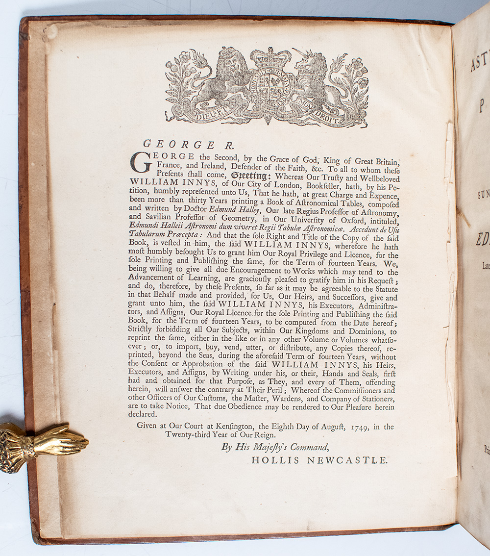 Astronomical Tables with Precepts both in English and Latin for Computing the Places of the Sun, Moon, Planets, and Comets.