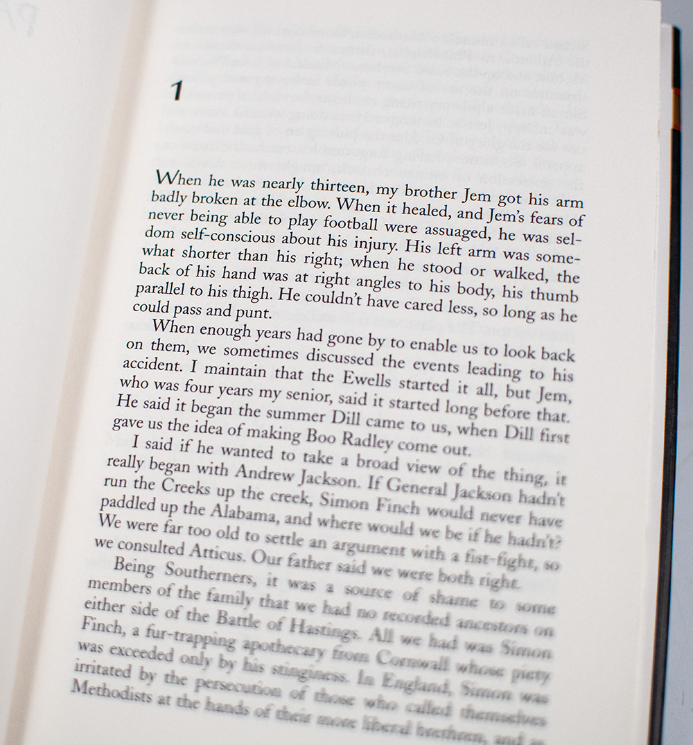 To Kill A Mockingbird.